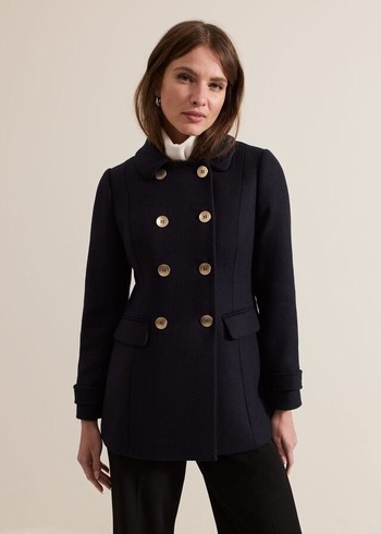 Phase Eight Petite Aurelie Coats Navy USA | 3782469-EV